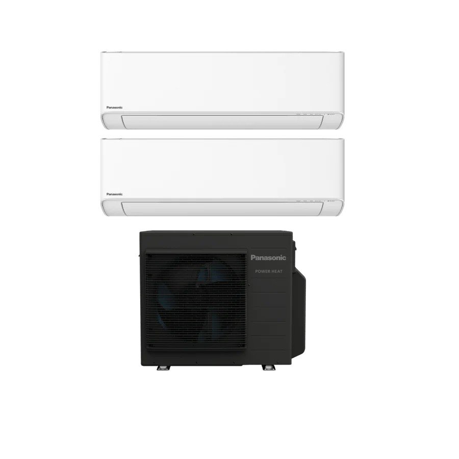 Panasonic NZ25 8.7kW Power Heat luftvärmepump med 2 innedelar